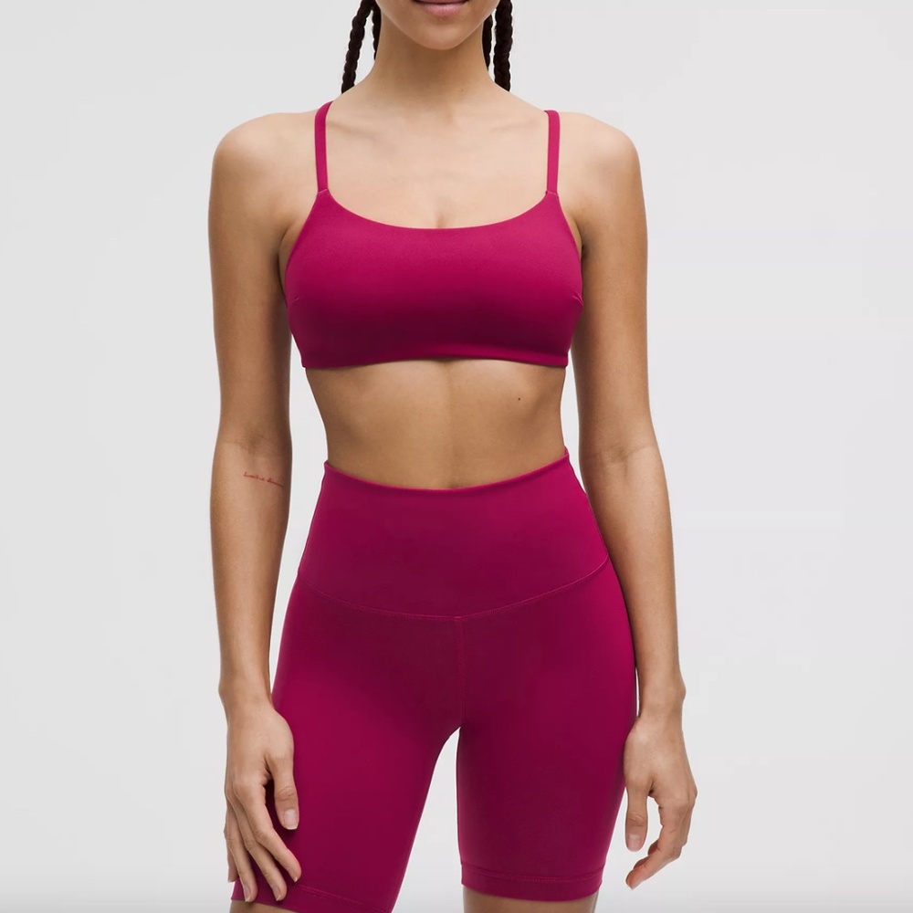 Lululemon Wunder Train Strappy Racer Bra Magenta, C/D Cup